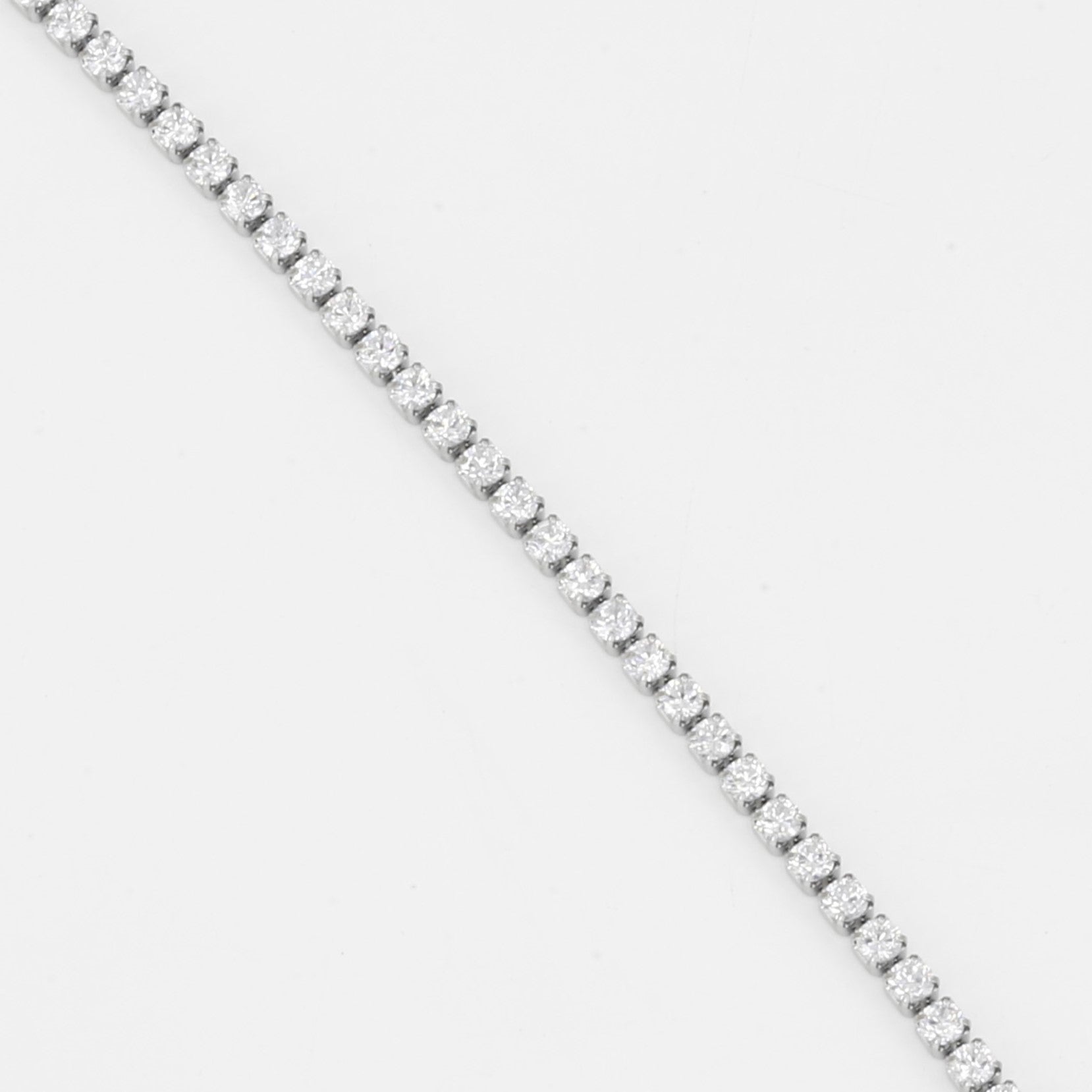 Classic Silver Tone Adjustable Tennis Bracelet