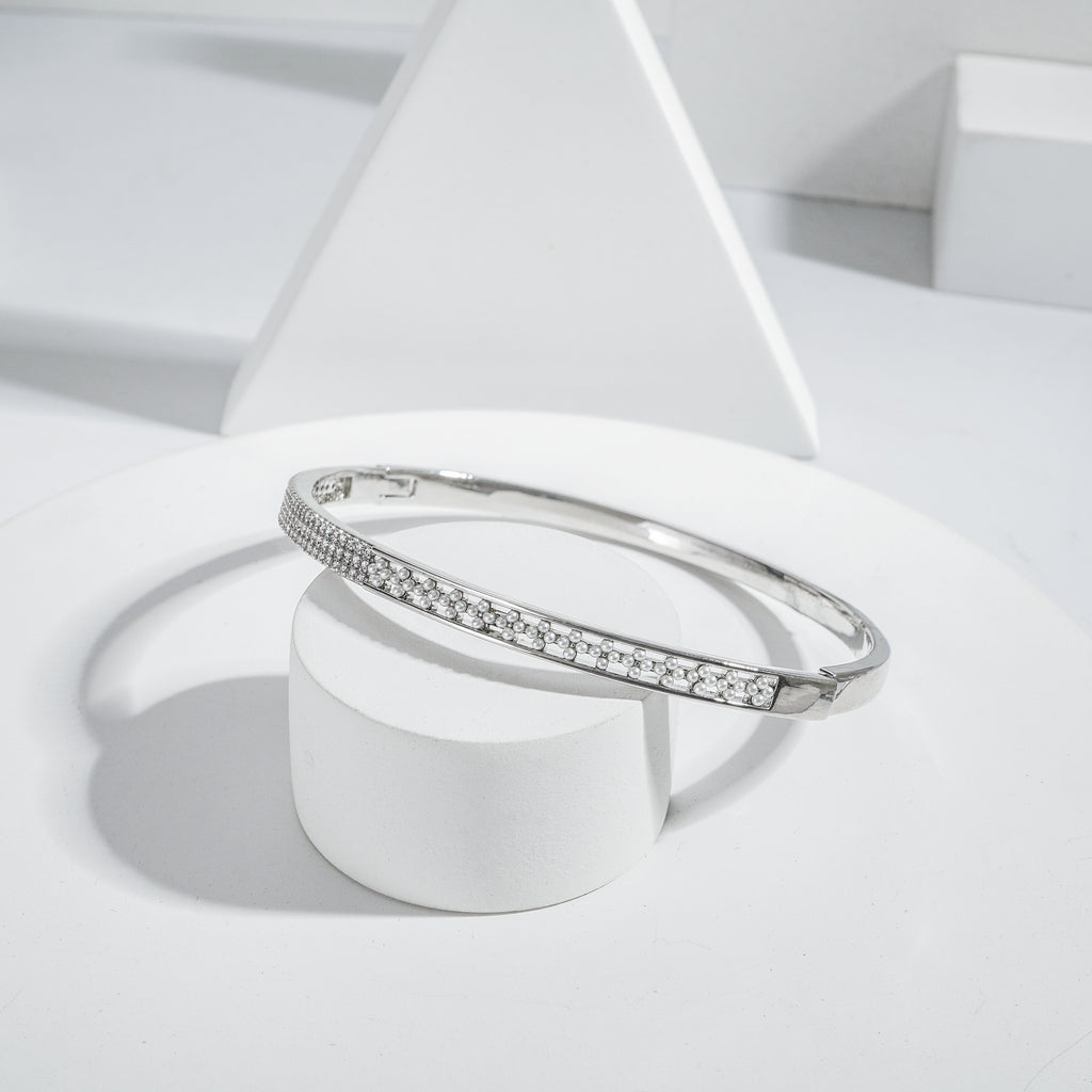 18k Mini Silver Polish Party Wear Slim Kada