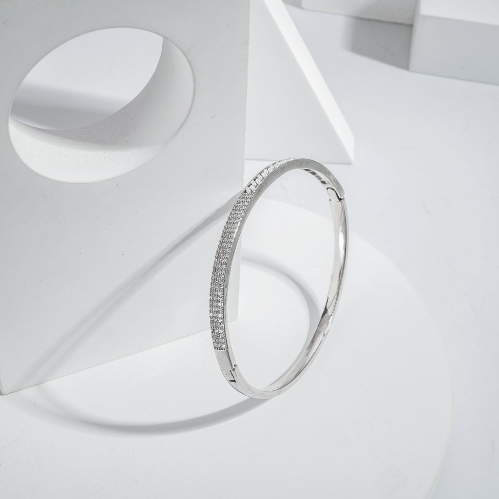 18k Mini Silver Polish Party Wear Slim Kada