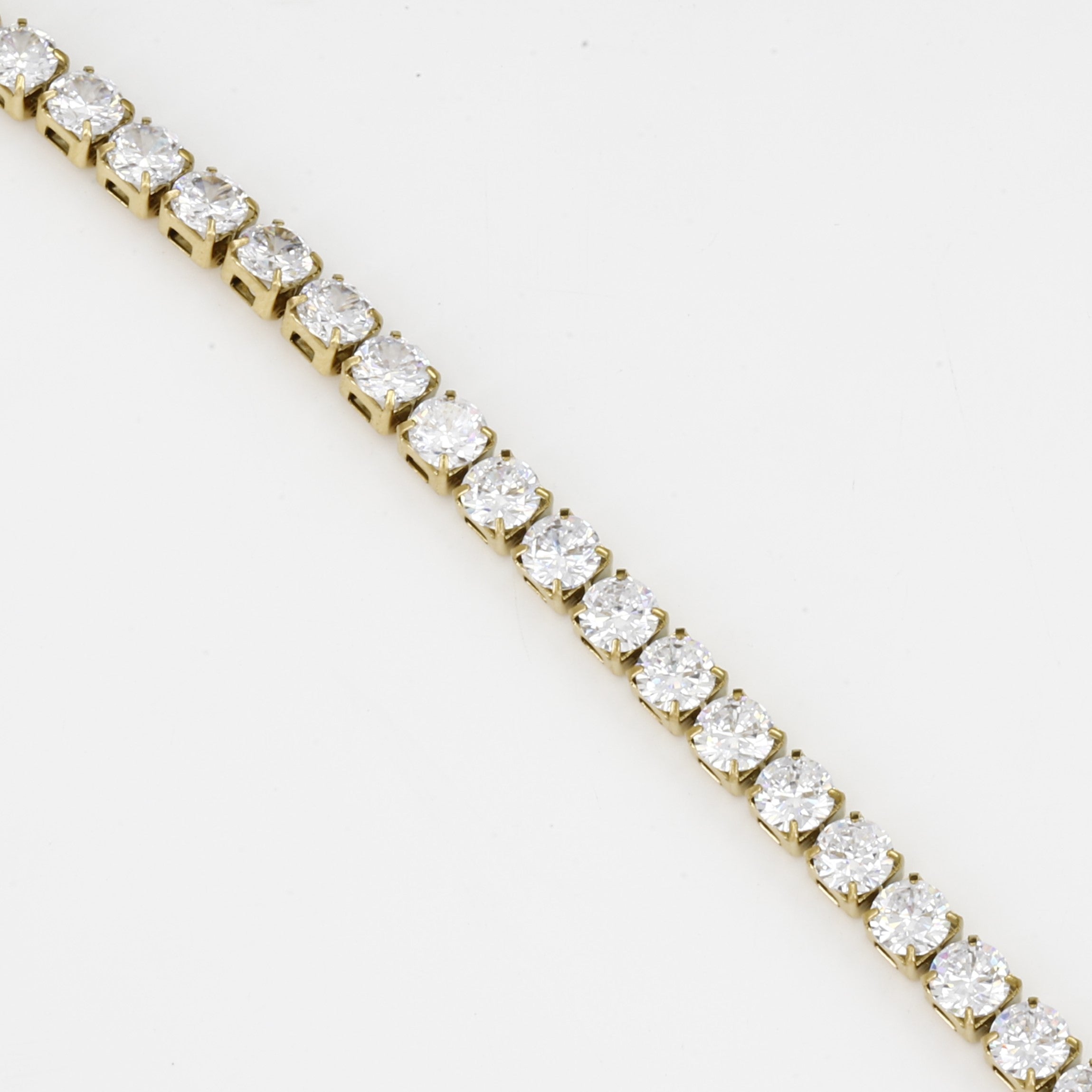 Elegant Gold Crystal Tennis Bracelet