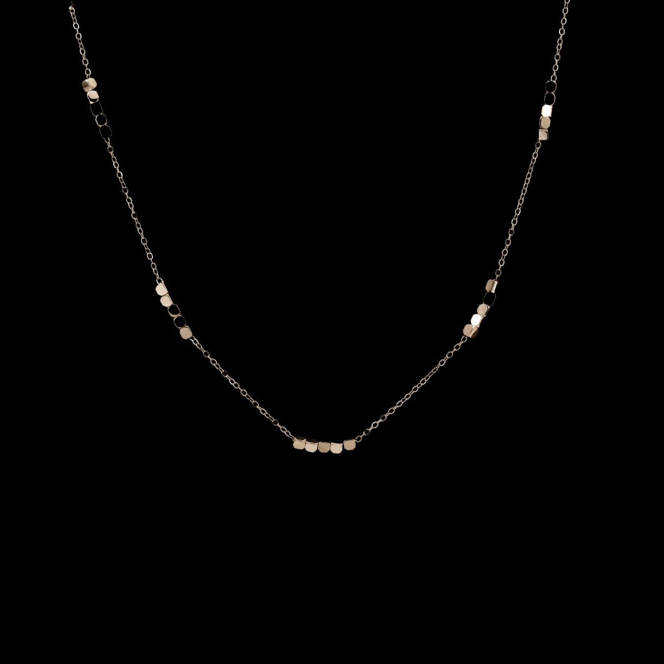 Everyday Minimalist Rose Gold Beaded Necklace