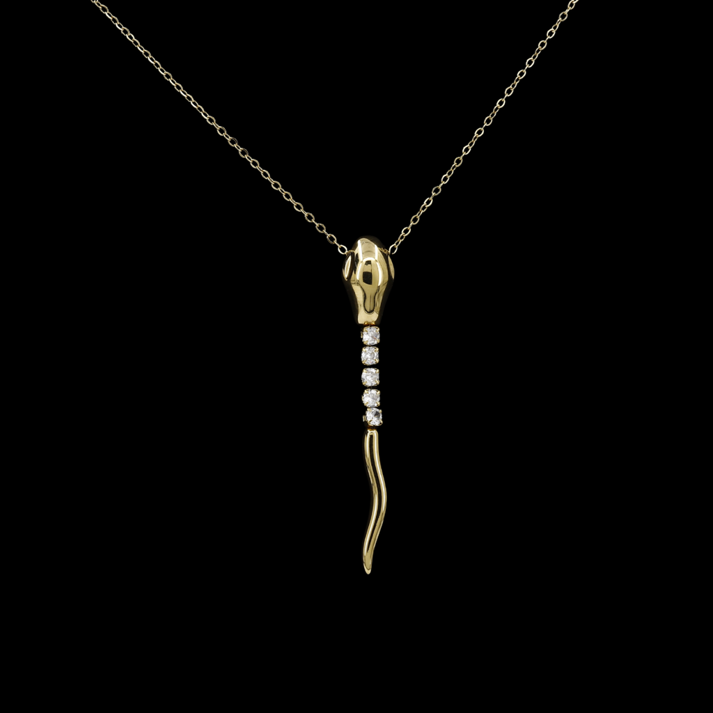 Delicate Accent Pendant Modern Gold Wavy Drop Necklace
