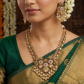Vintage-Style Kundan & Pearl Necklace Set