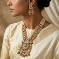 Traditional Uncut Polki Long Necklace Set