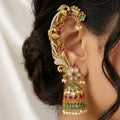 Antique Gold Peacock Ear Cuff Jhumka