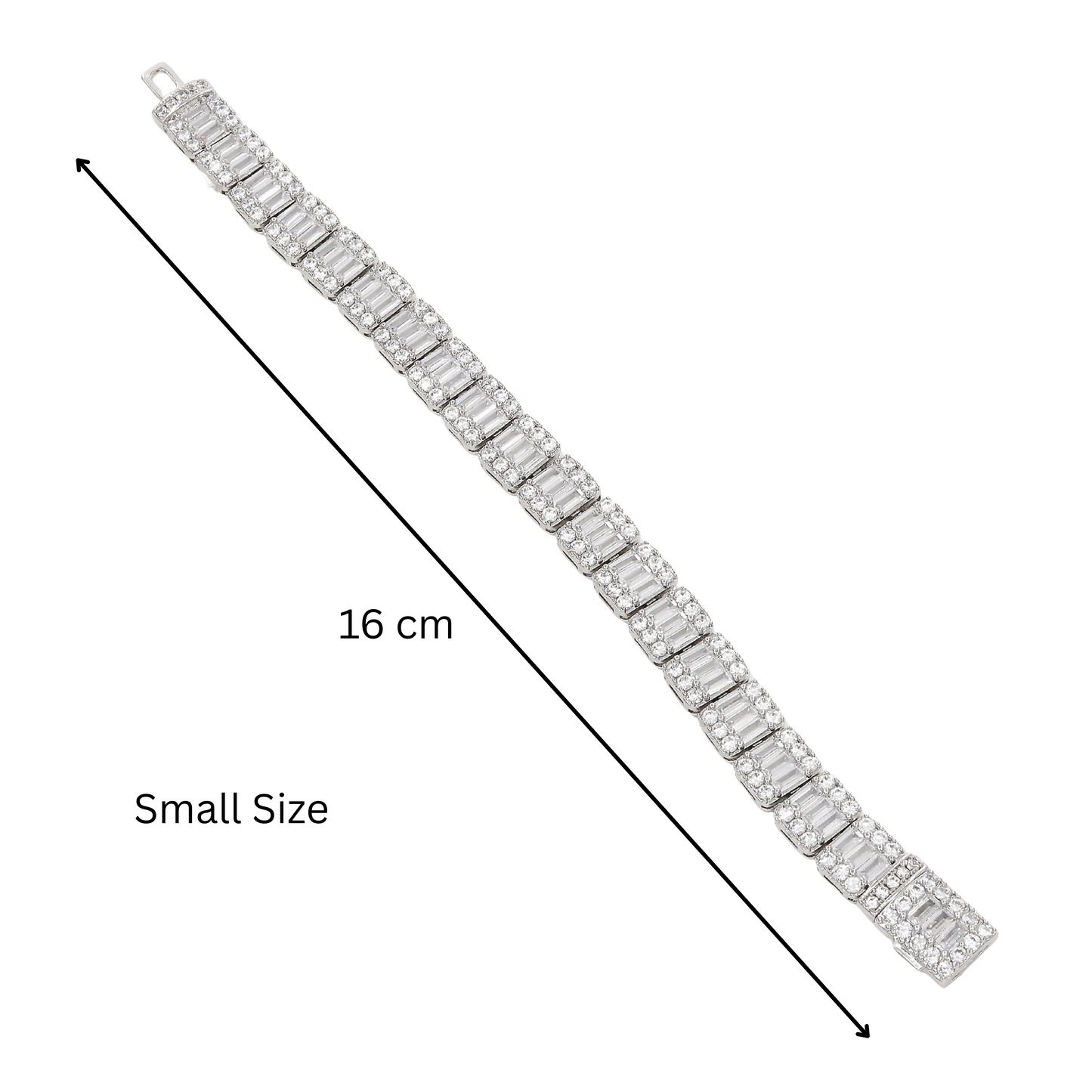 The Classic Silver Emerald Cut Diamond Tennis Bracelet