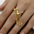 Gold Molten Lava Fringe Ring