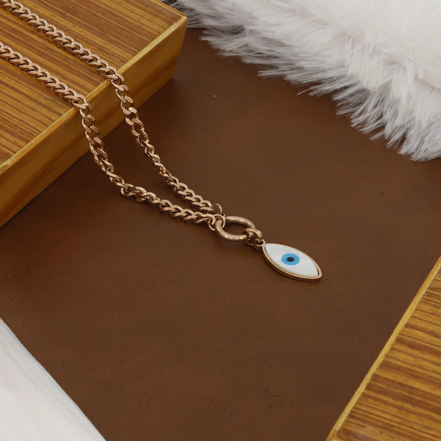 Evil Eye Pendant With Chain For Women