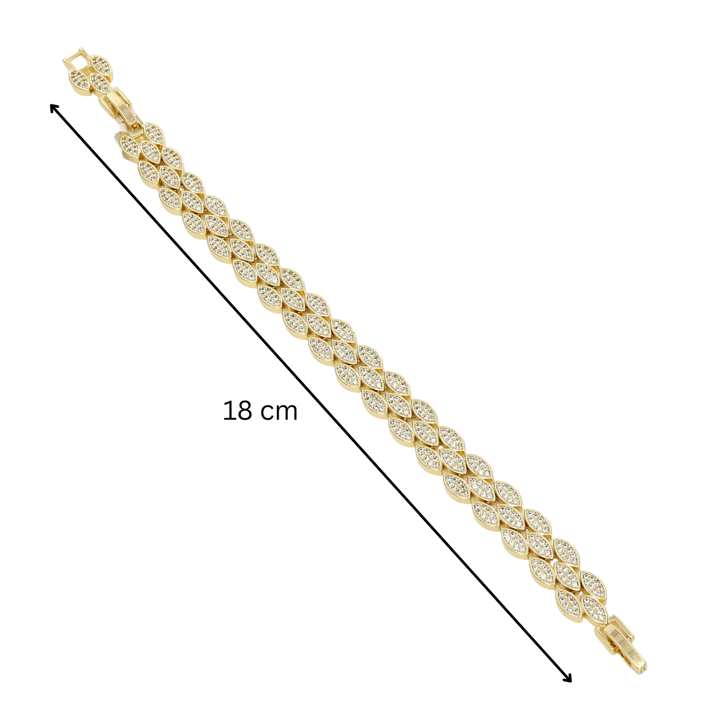 Wedding & Special Occasion CZ Leaf Bracelet