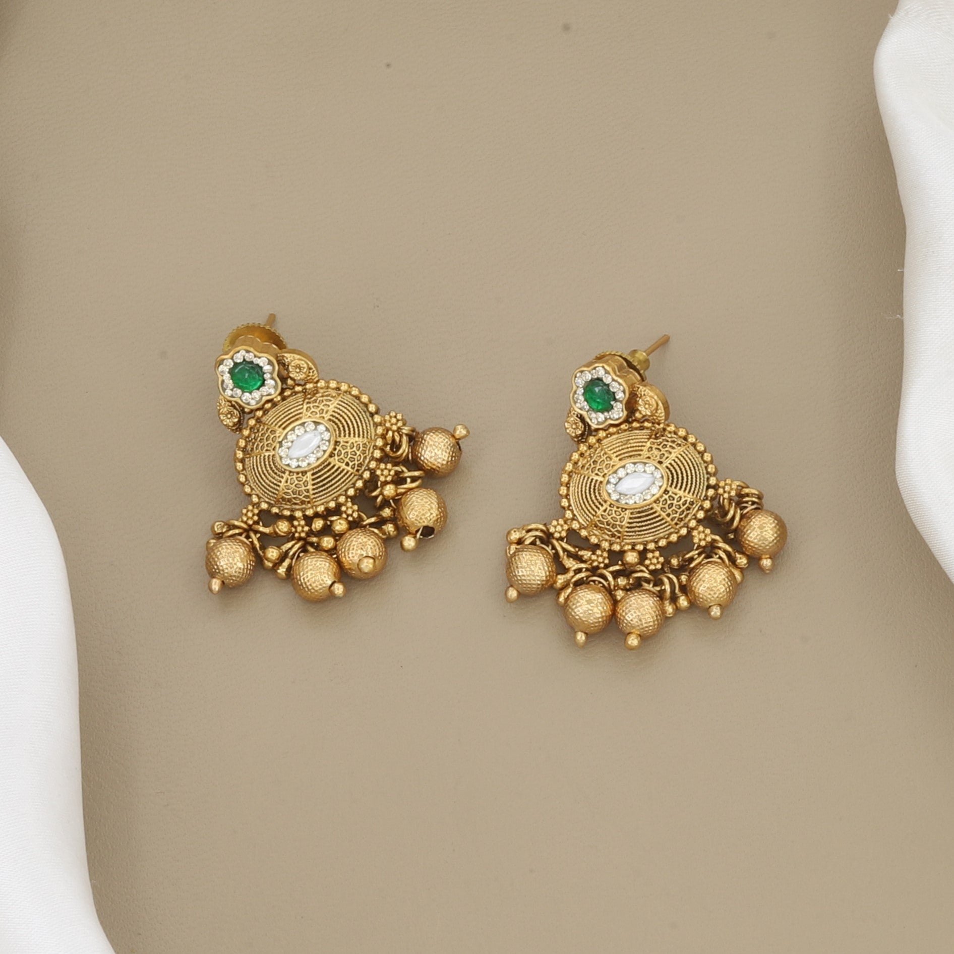 Antique Finish Layered Statement Necklace Set