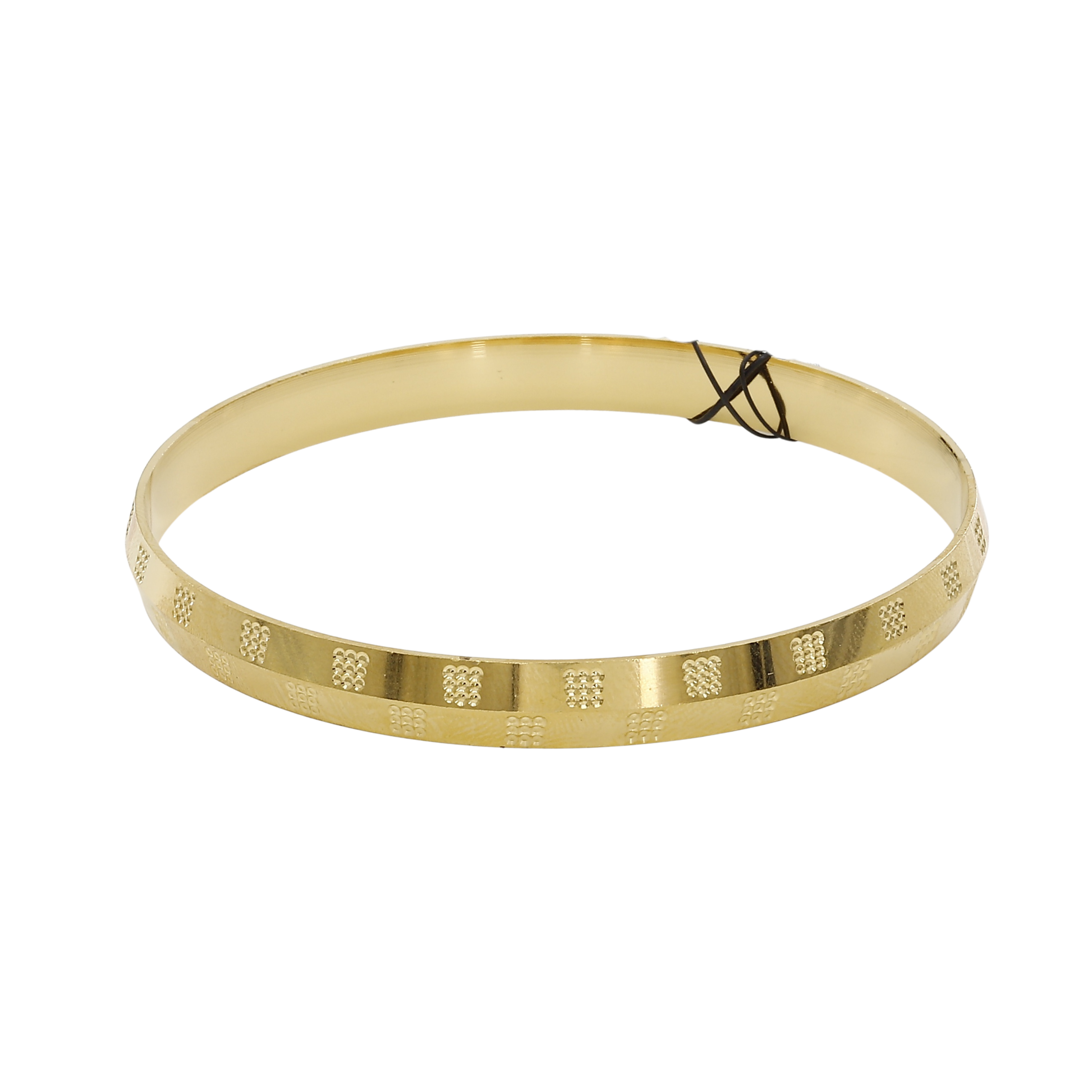 Gold Polished Point Design Starling Panjabi (8mm) Kada(24gm)