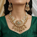 Opulent Polki Kundan Bridal Necklace Set with Pearls & Ruby Accents