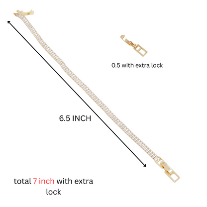 Western Style 18k Polished Tennis Bracelet