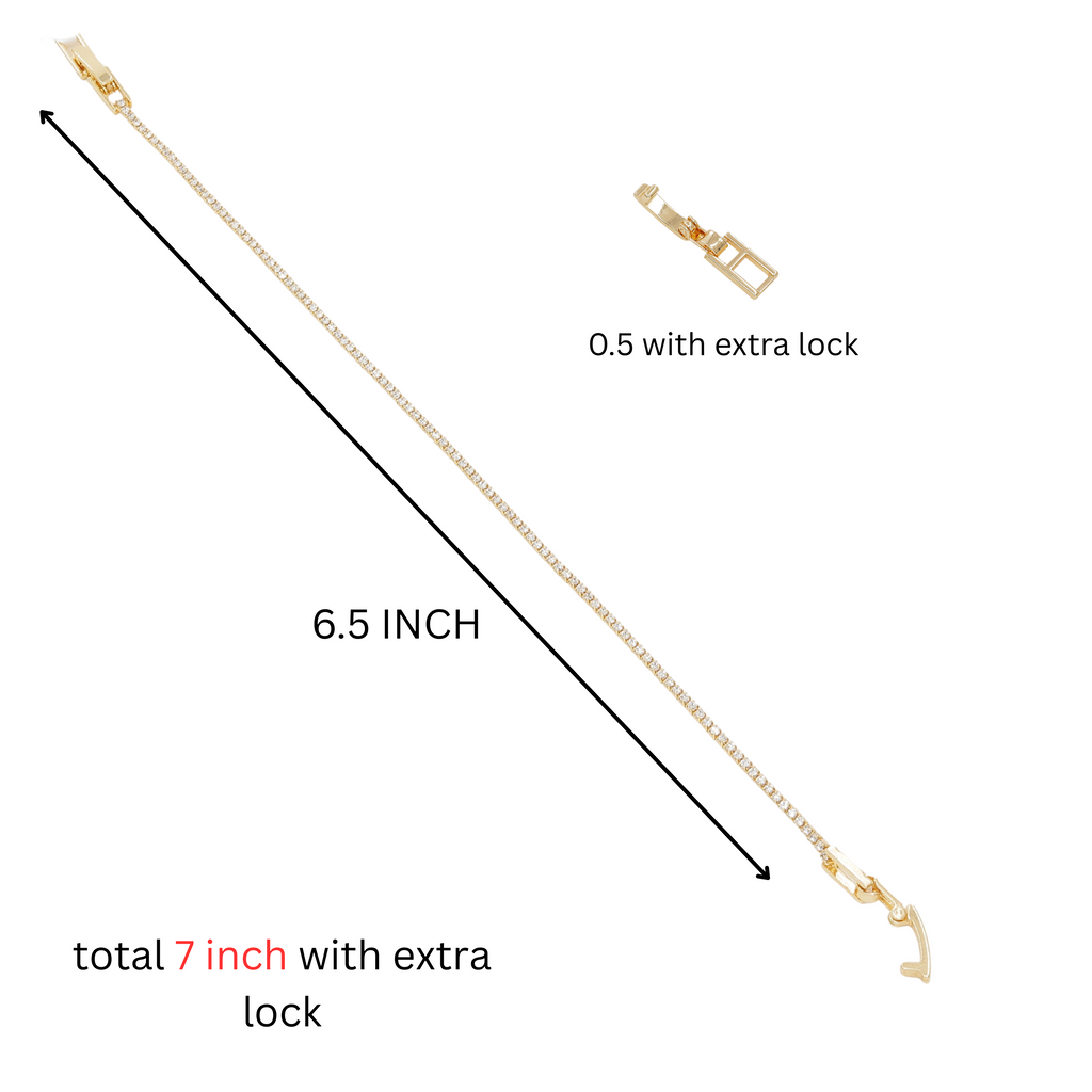 Thin Gold Plated CZ Tennis Bracelet