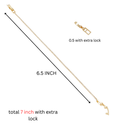 Thin Gold Plated CZ Tennis Bracelet