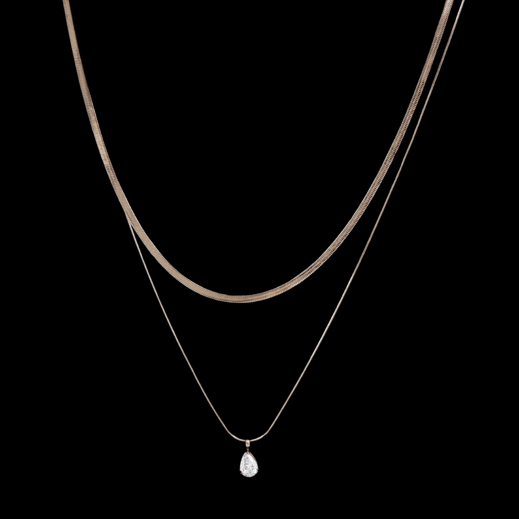 Minimalist Pre-Layered Snake Chain Necklace for Women