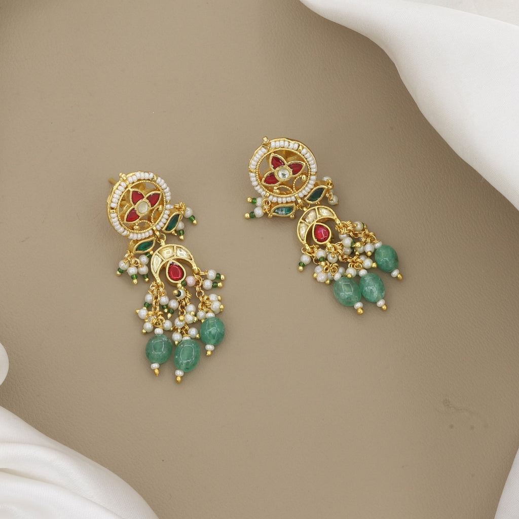 Elegant Traditional Beaded Medium Necklace & Earring Set