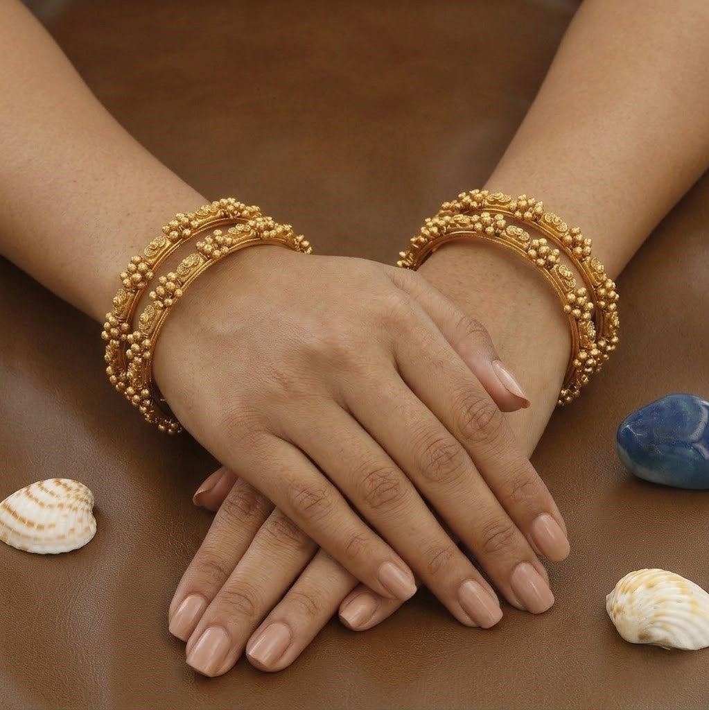 Antique High Quality Ghoghri Set Of 4 Bangles
