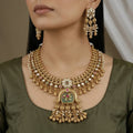 Traditional Design Antique Necklace Set with Earrings