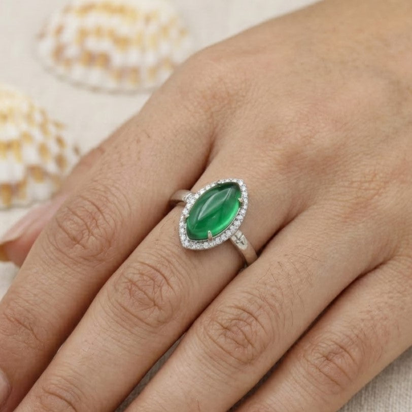 Marquise Design Stone Diamond Free Size Ring