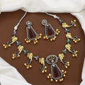 Artisanal Elephant Motif Dual-Tone Necklace Set
