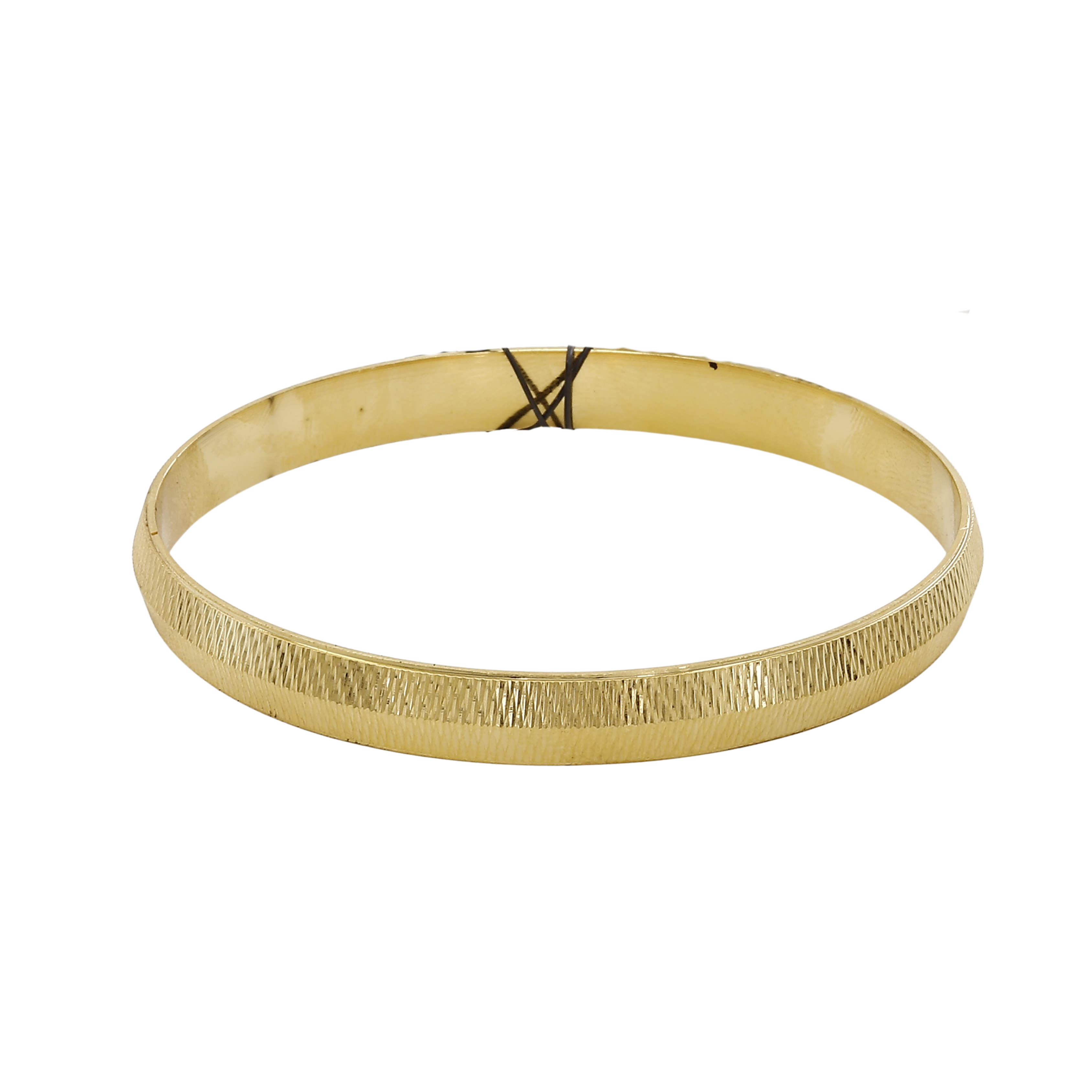 Gold Polished Designer Starling Panjabi (8mm) Kada(24gm)