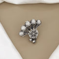 Oxidized Silver Fan Statement Ring