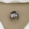 Oxidised Silver Cow Statement Ring