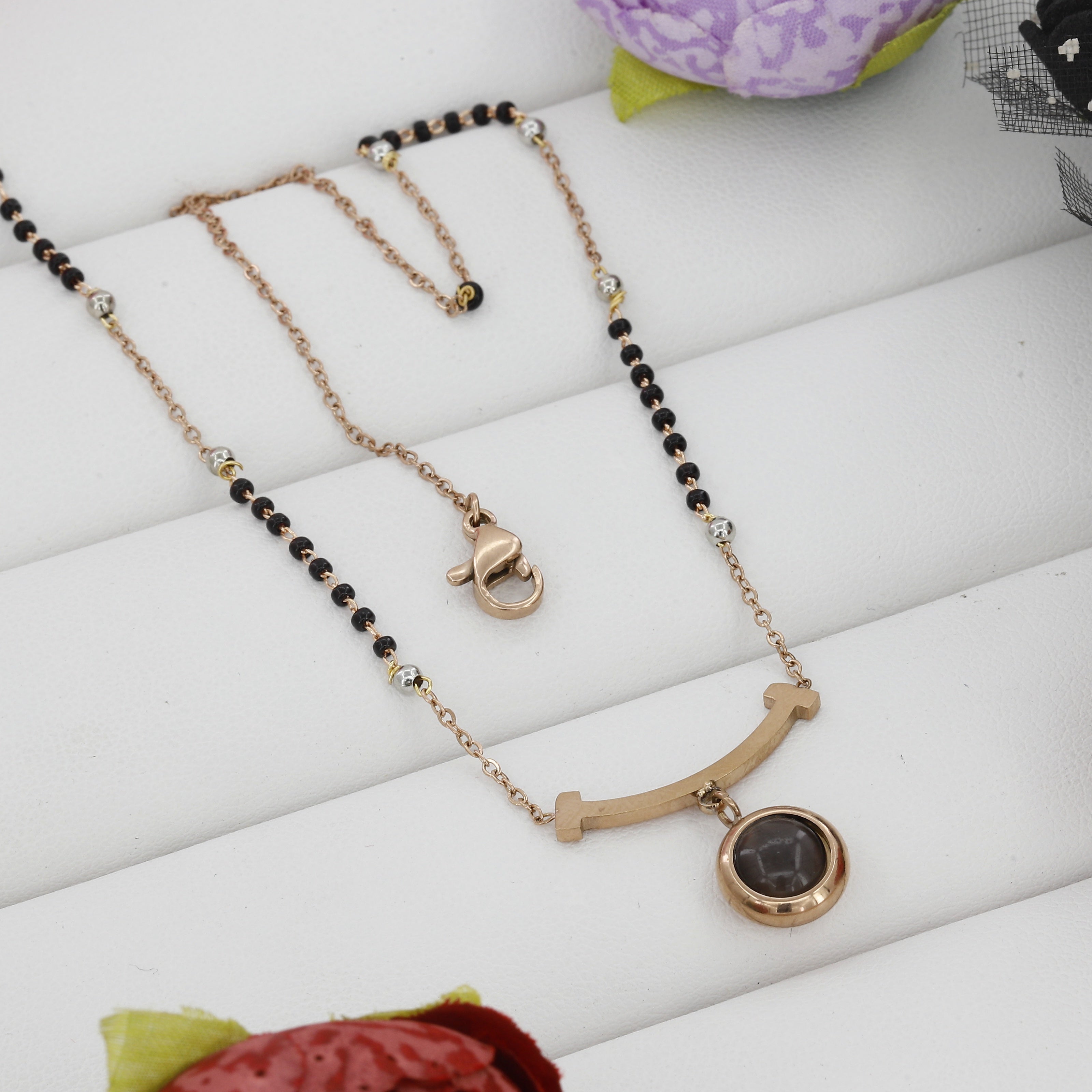 Circle Pendent Gold Plated Daily Wear Mangalsutra