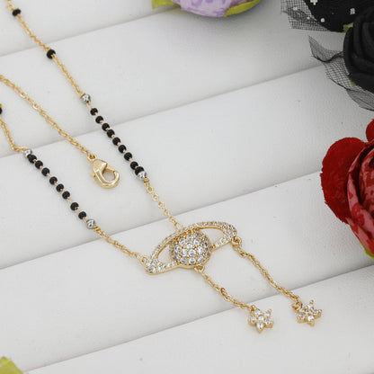Saturn Design Daily Wear Gold Plated Mangalsutra