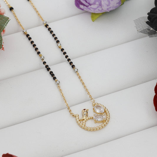 Bird Design Gold Plated Daily Wear Mangalsutra