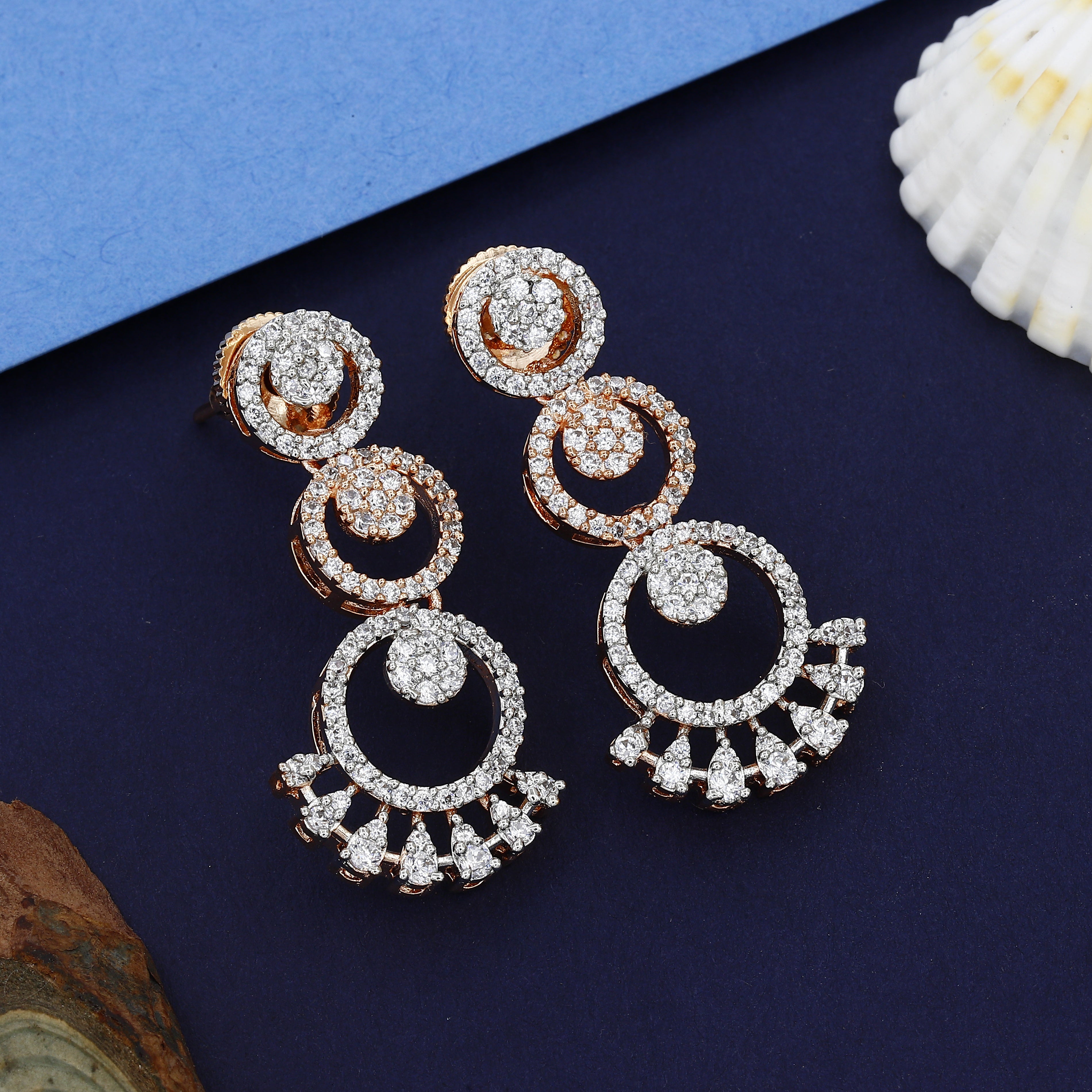 Rosegold Polish Diamond Party Necklace