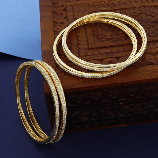 Occasion Wear Diamond Goldplated Bangles