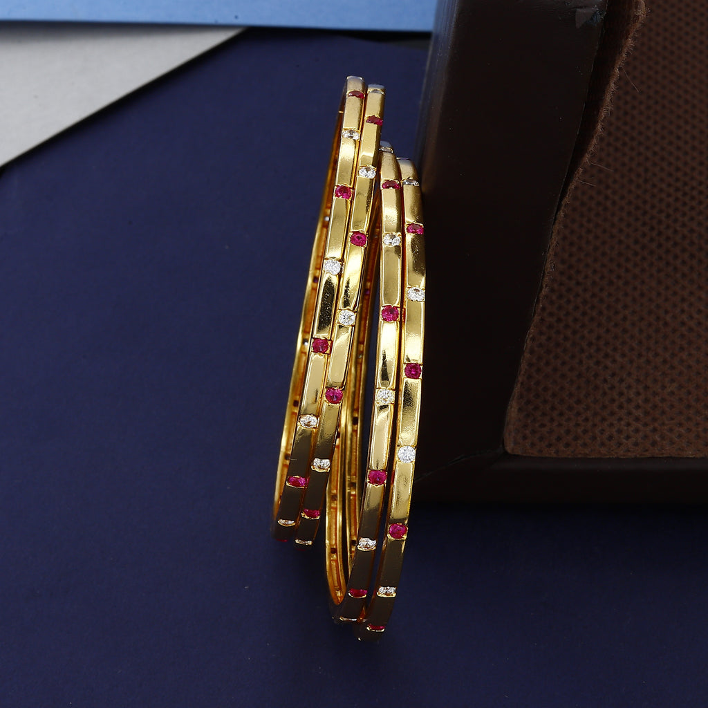 Silm Diamond Color Wedding Bangles