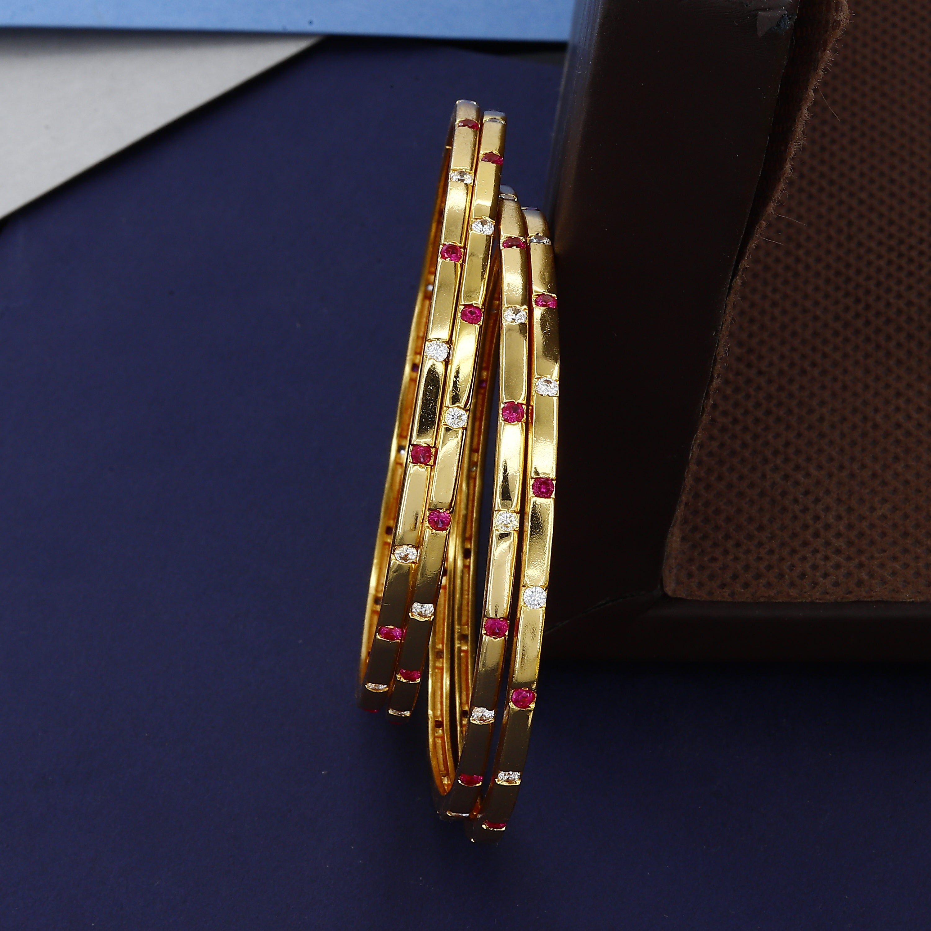 Silm Diamond Color Wedding Bangles