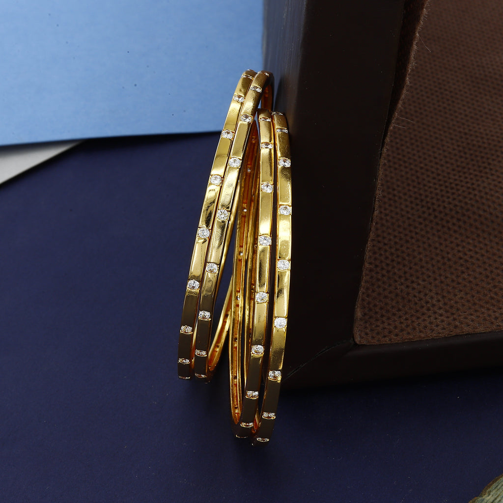 Silm Diamond Color Wedding Bangles