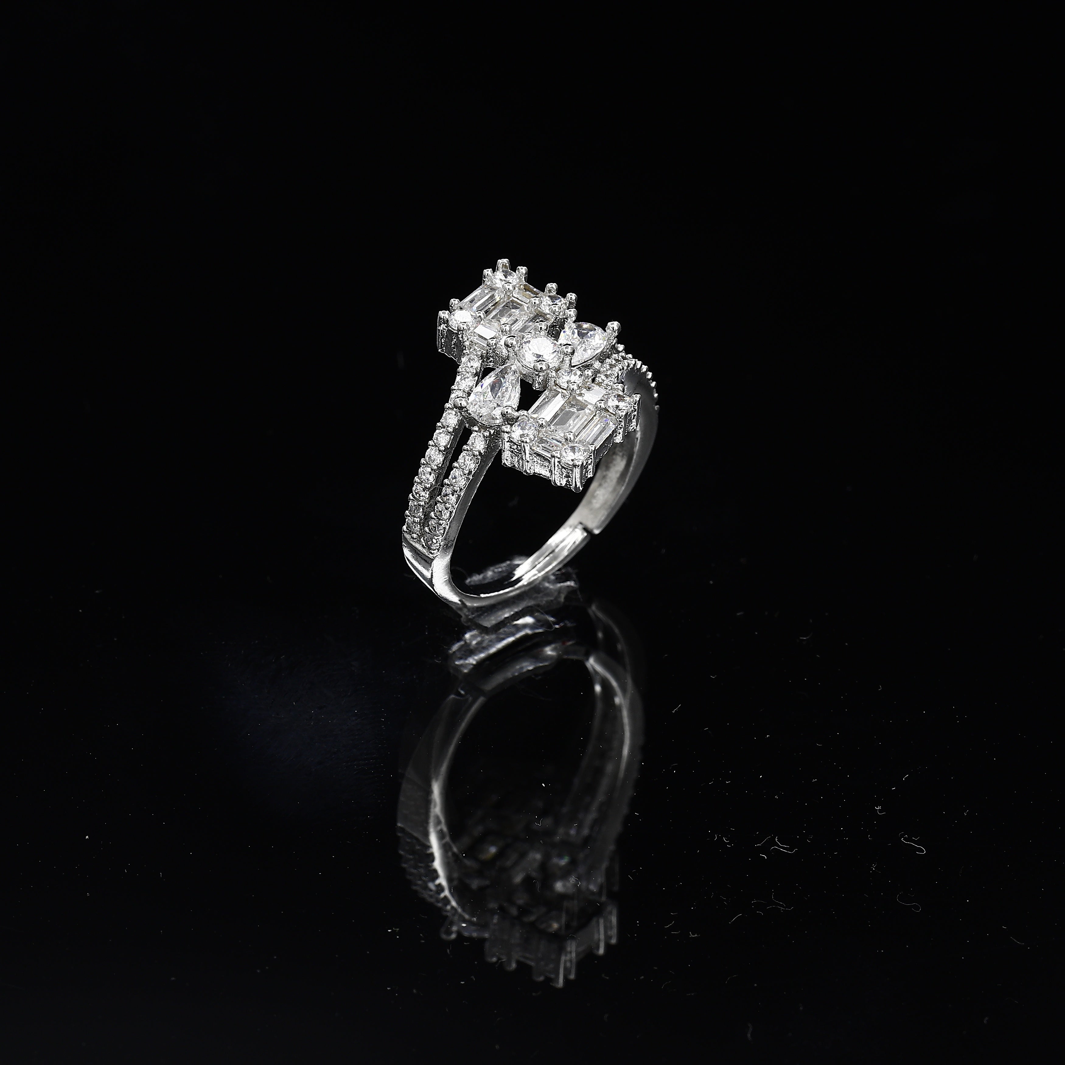 Premium Merquise Cut Freesize Diamond Ring