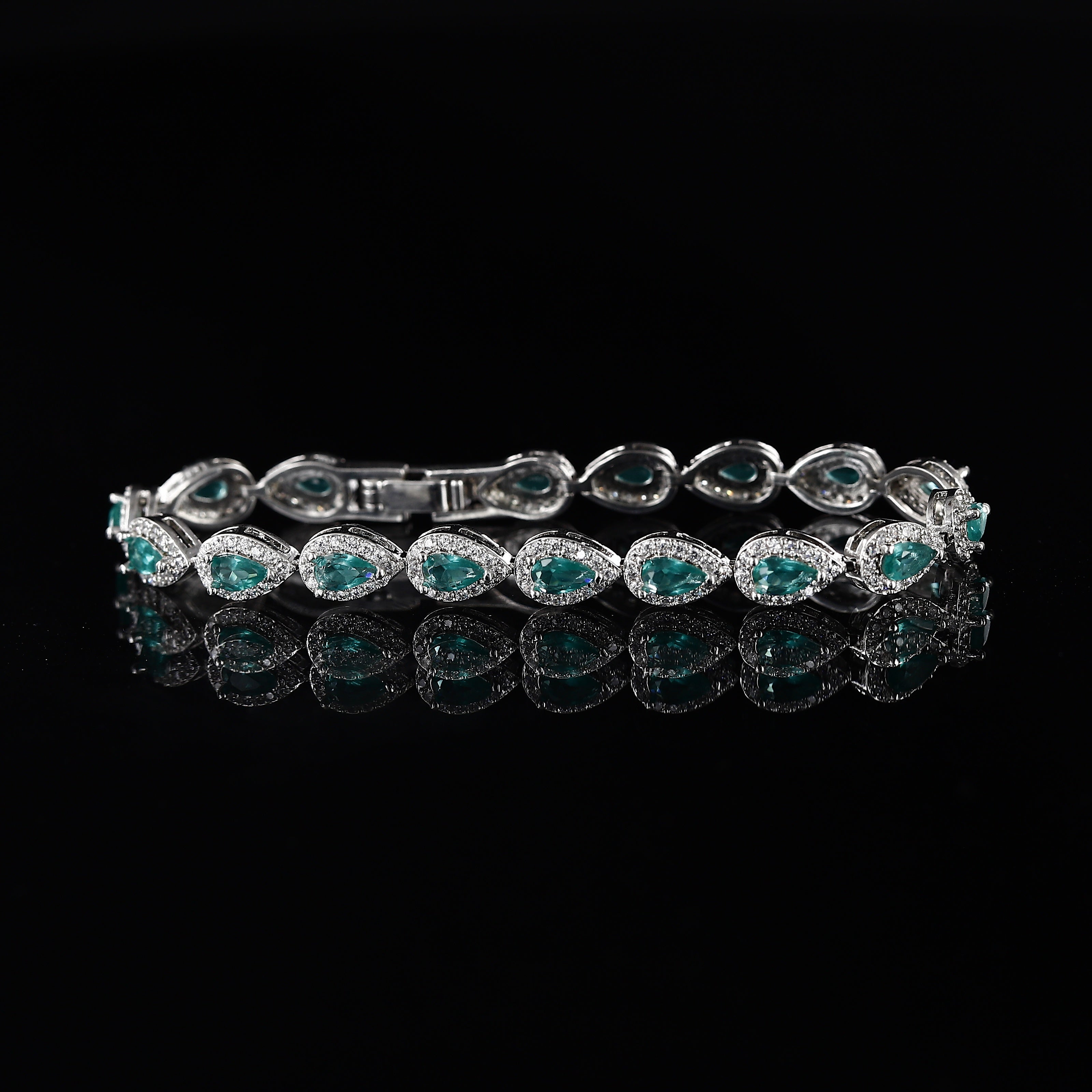 Pear Cut One Line Mini American Diamond Bracelet