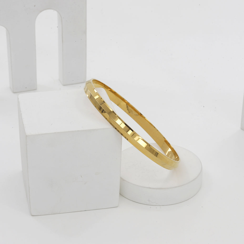 Gold Polished Lightweight Starling Panjabi (6mm) Kada(16gm)