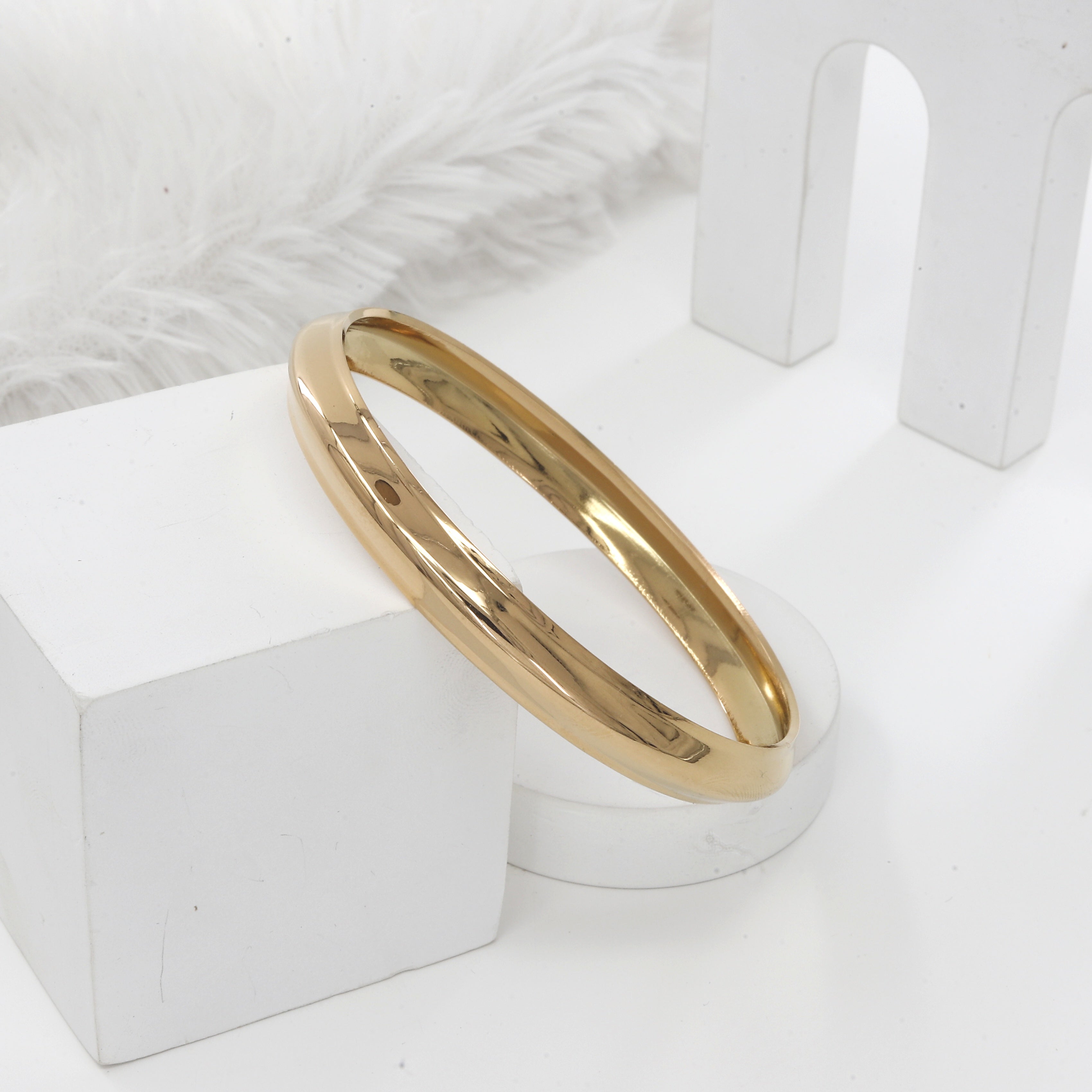 Rose Polished Sterling (10mm) Panjabi Kada(23gm)