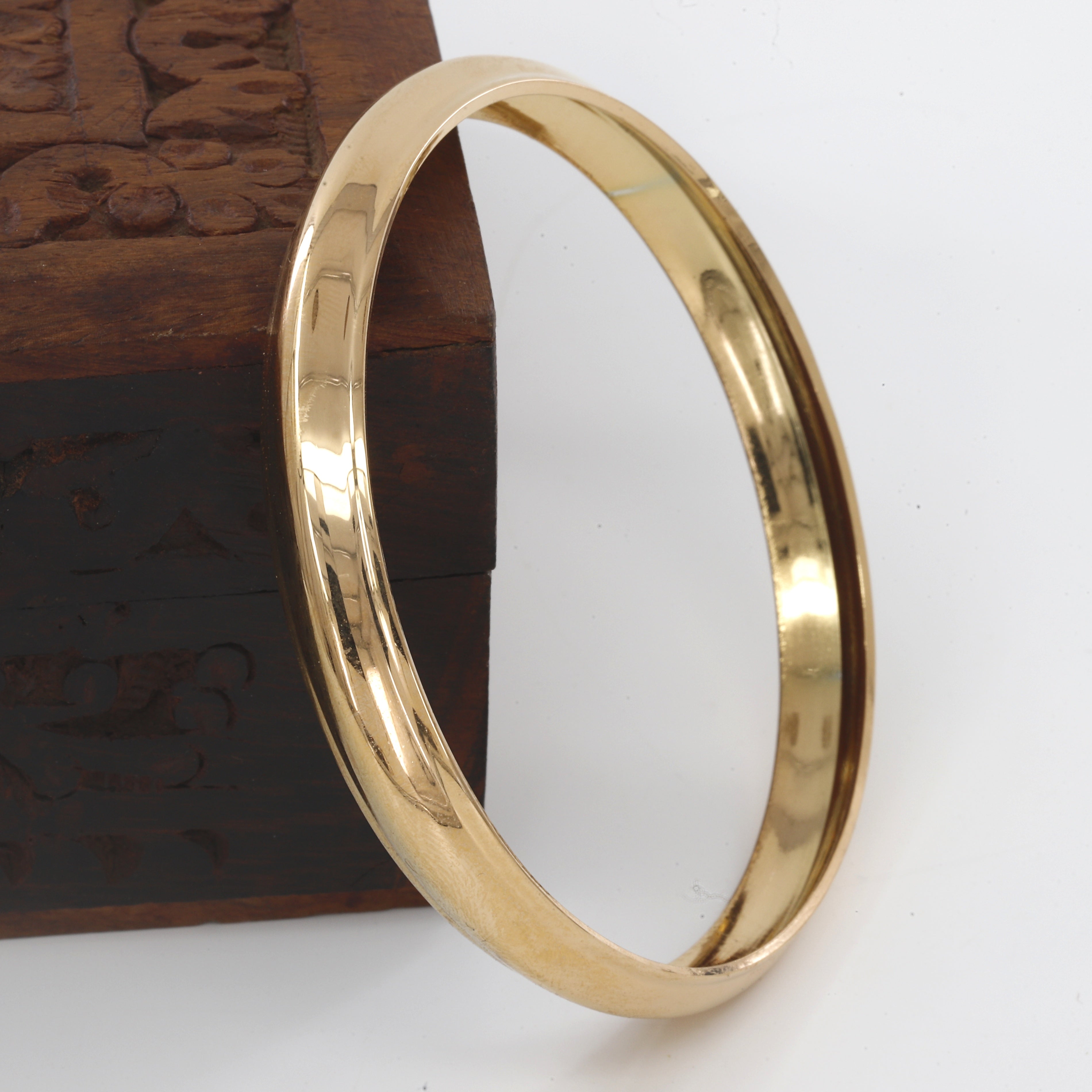 Rose Polished Sterling (10mm) Panjabi Kada(23gm)