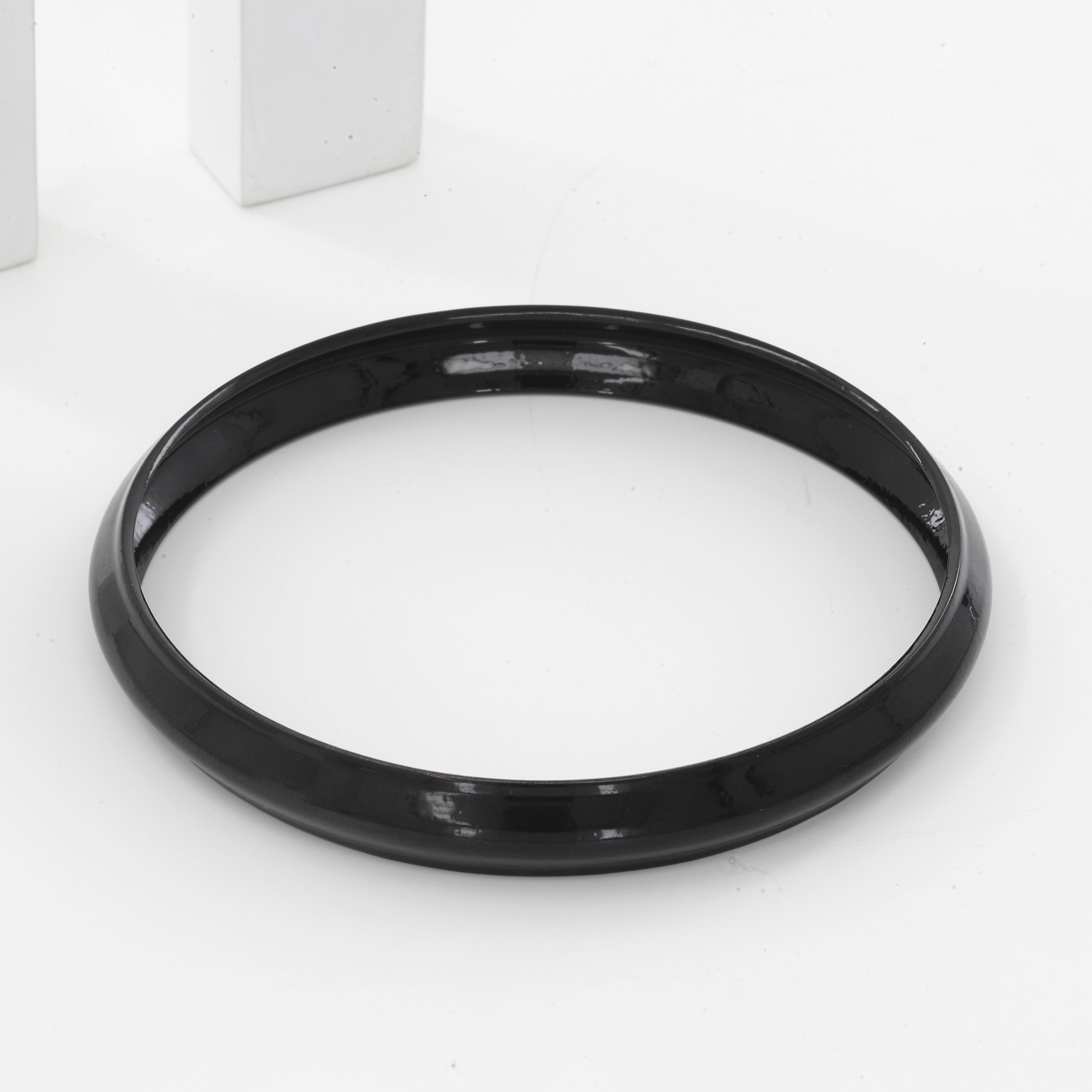 Black Polished Sterling (10mm) Panjabi Kada(23gm)