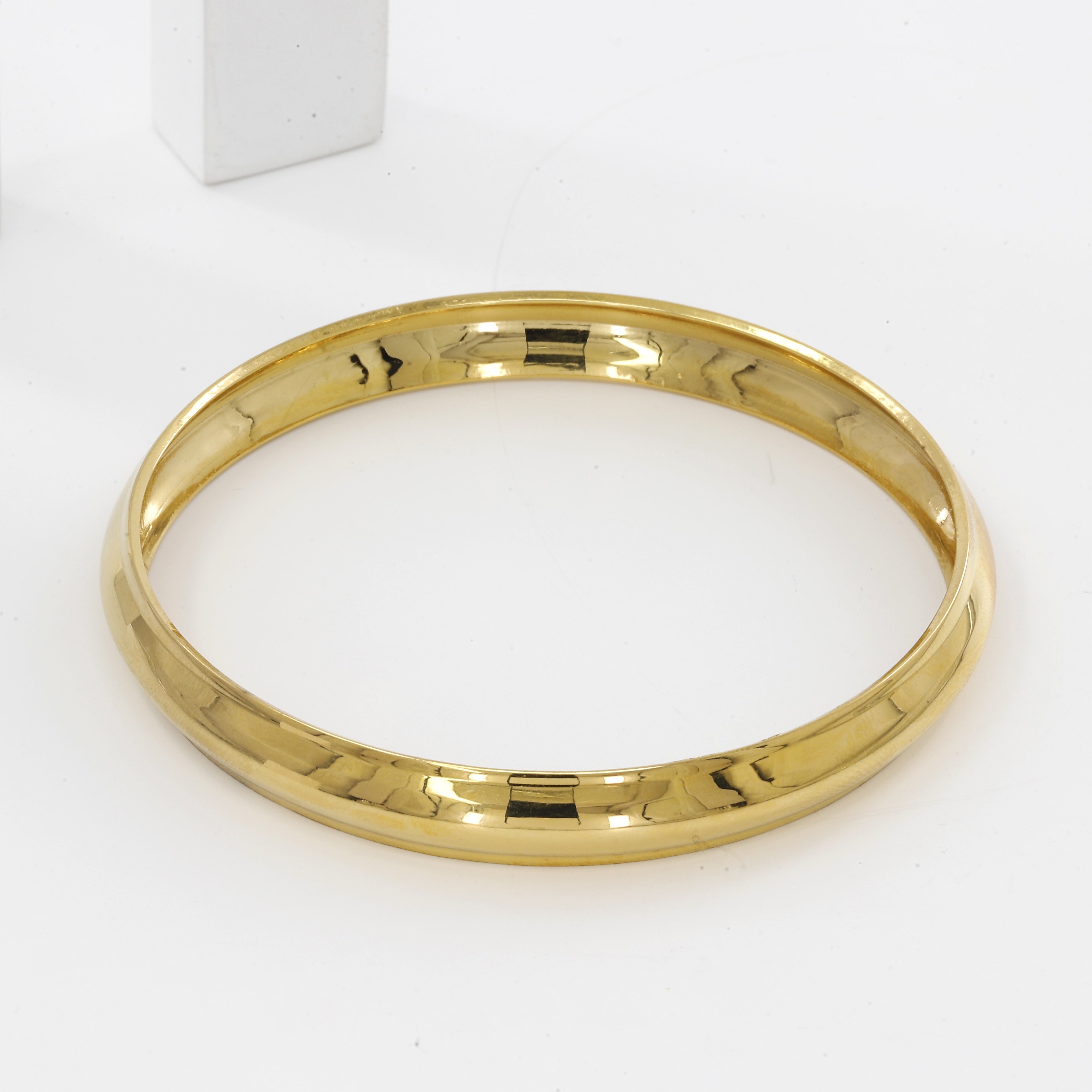 Gold Polished Sterling (10mm) Panjabi Kada(23gm)