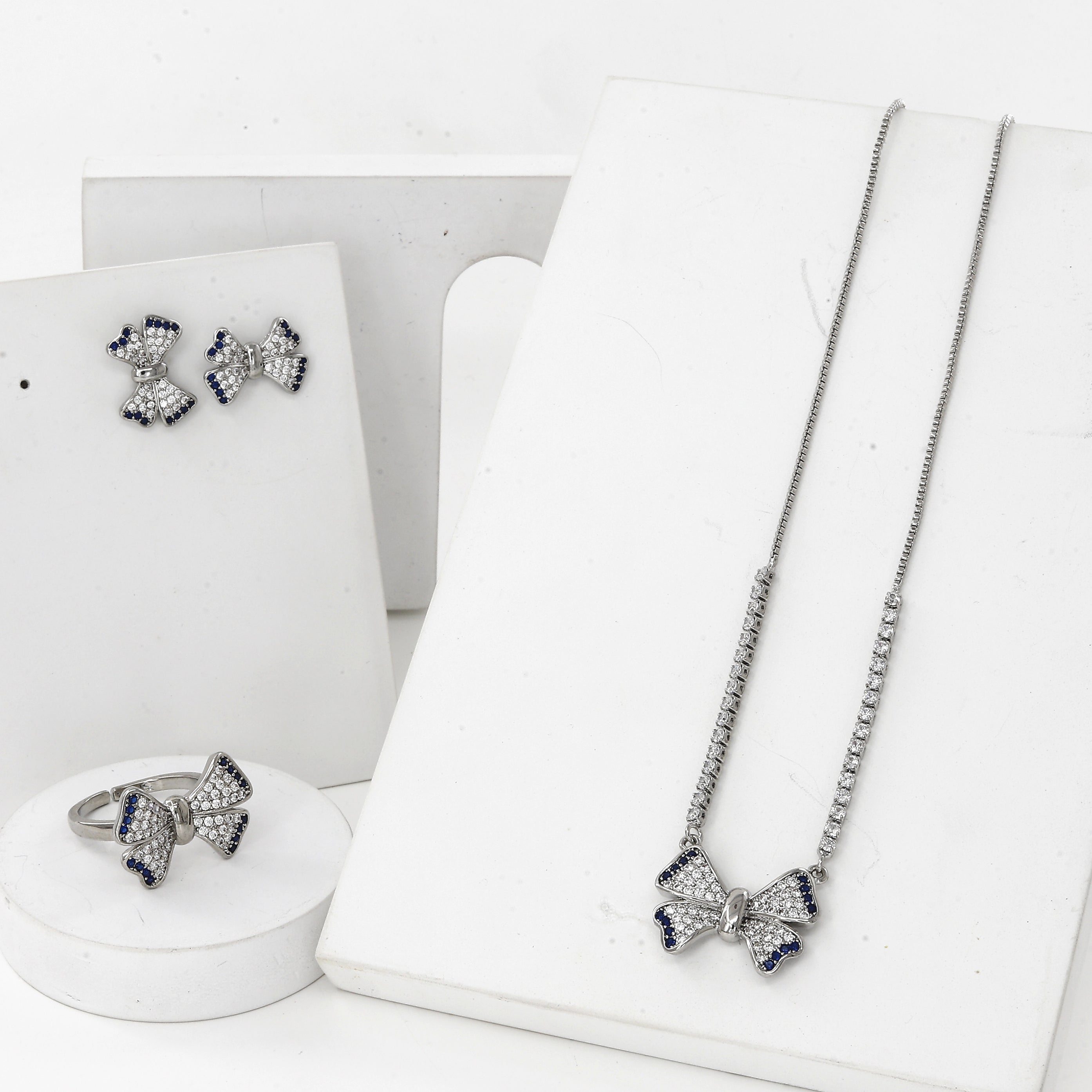 Butterfly Design Waterproof Silverpolished Combo Jewelry