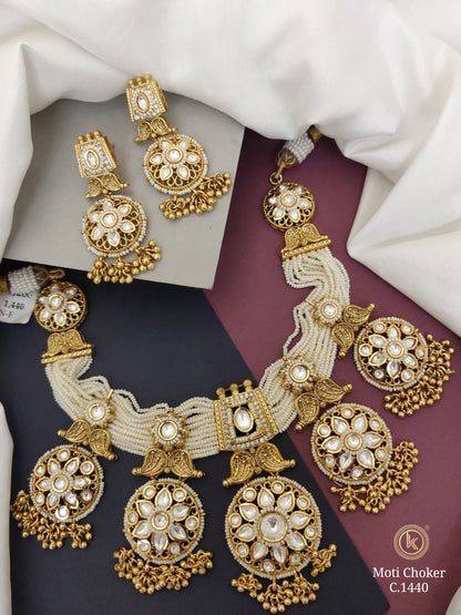 Antique Wedding Short High Quality Kundan Necklace