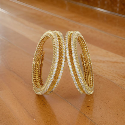 White Diamond Bangles(set of 4)