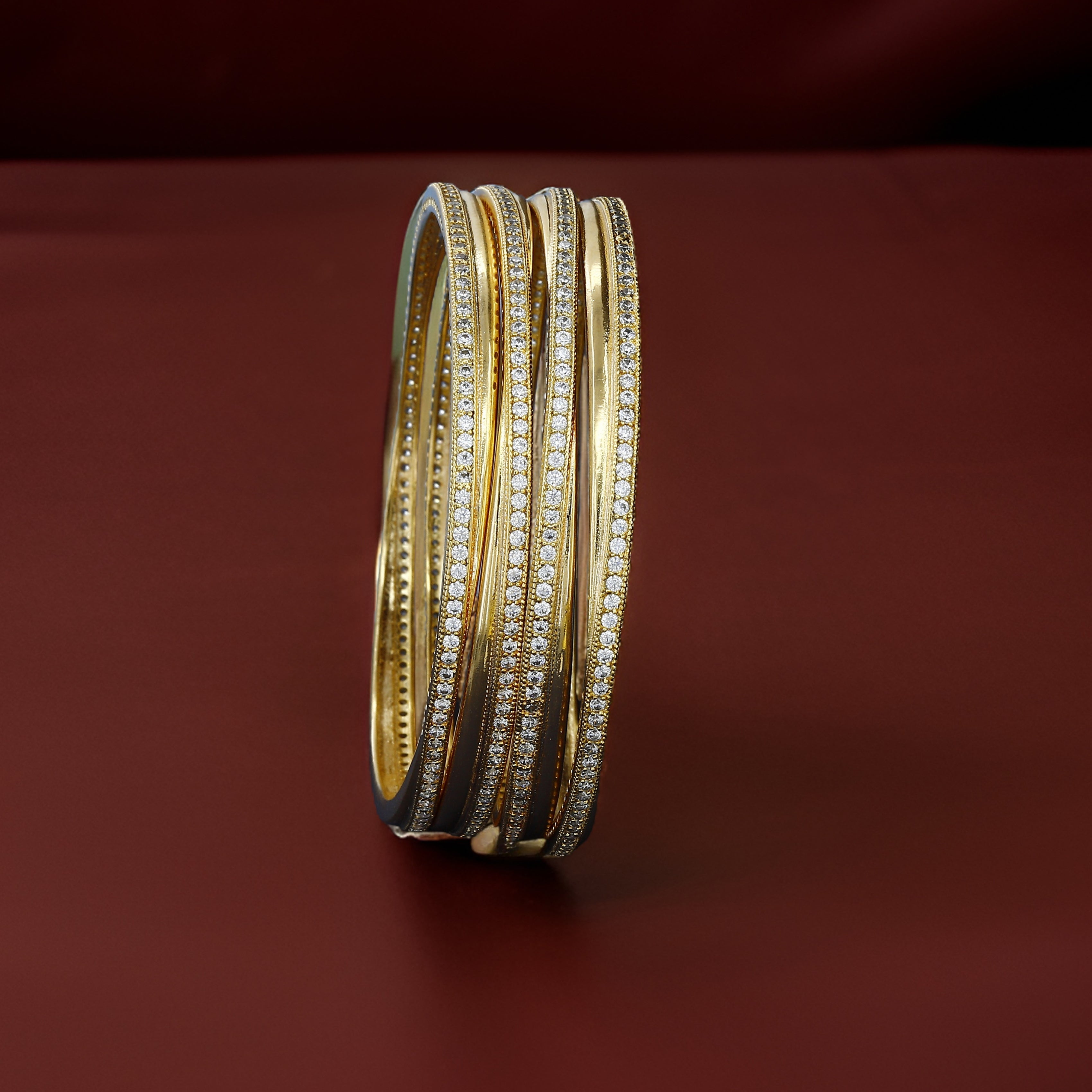 Occasion Wear Diamond Goldplated Bangles