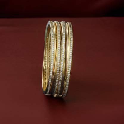 Occasion Wear Diamond Goldplated Bangles