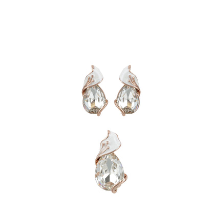 Swarovski Designer Perl White Stone Pendent Set