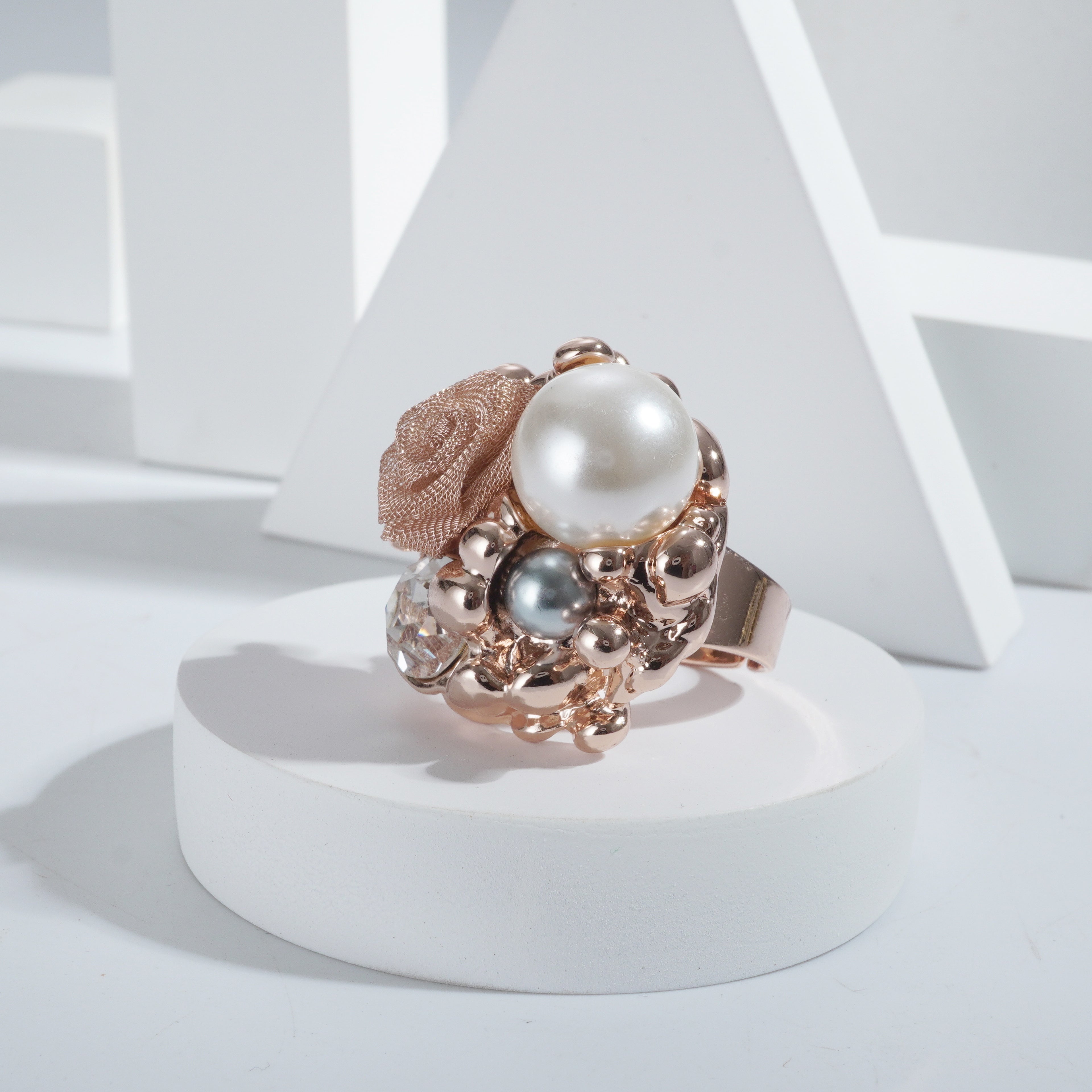 Rosepolished Imported Reception Wear Freesize Ring